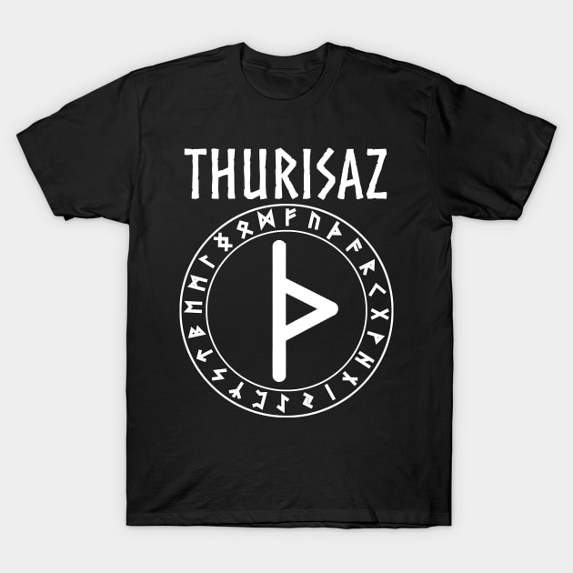 Thurisaz Norse Rune of Thor T-Shirt by AgemaApparel